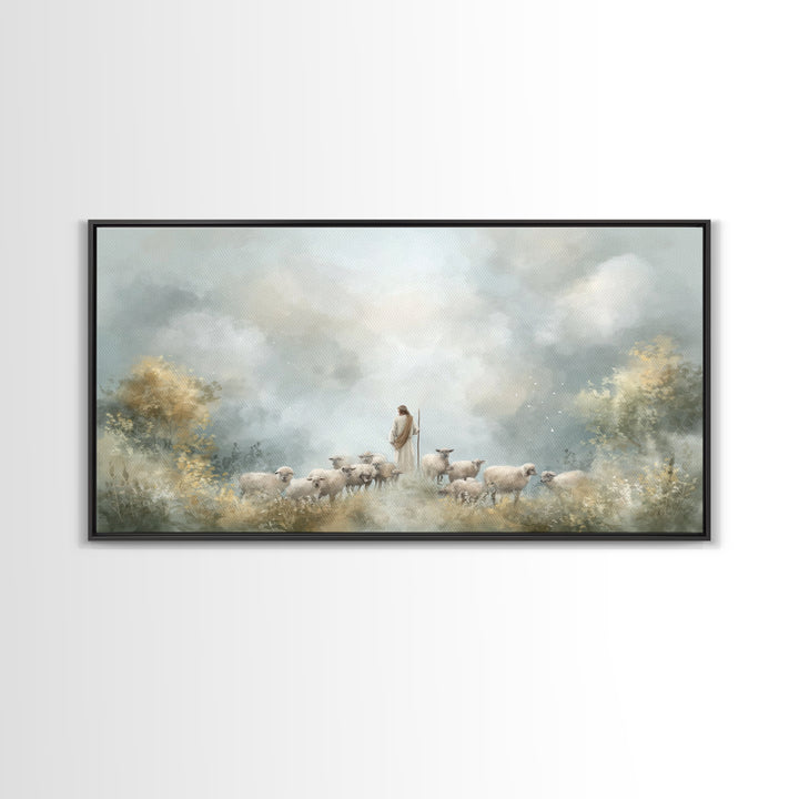 Guardian Of Peace – Framed Canvas Print – Christian Art Canvas – Jesus Painting – Christian Wall Art – Christian Art Work – Christian Gift