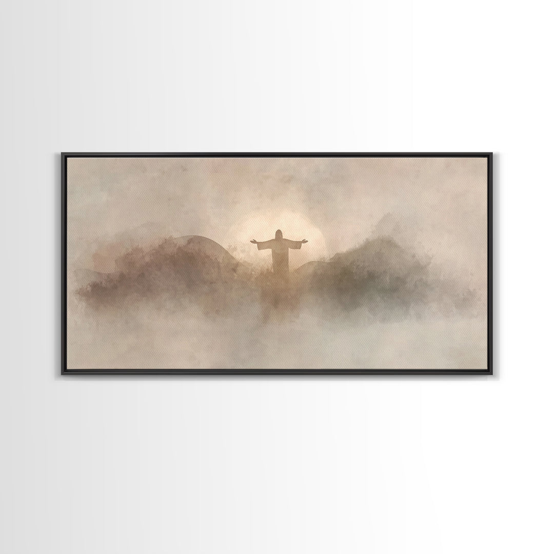 Rising In Grace - Framed Canvas Print - Christian Art Canvas - Jesus Painting - Christian Wall Art - Christian Art - Christian Gift Ideas