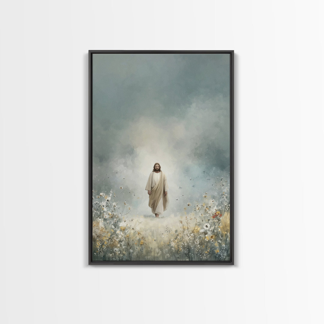 Heavenly Bloom – Framed Canvas Print – Christian Art Canvas – Jesus Painting – Subtle Christian Art – Christian Wall Art – Christian Gift I