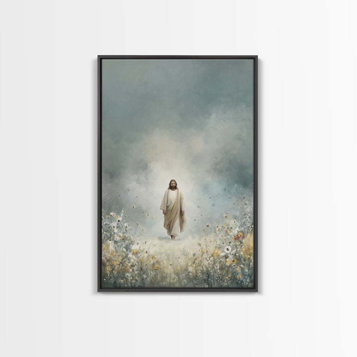 Heavenly Bloom – Framed Canvas Print – Christian Art Canvas – Jesus Painting – Subtle Christian Art – Christian Wall Art – Christian Gift I