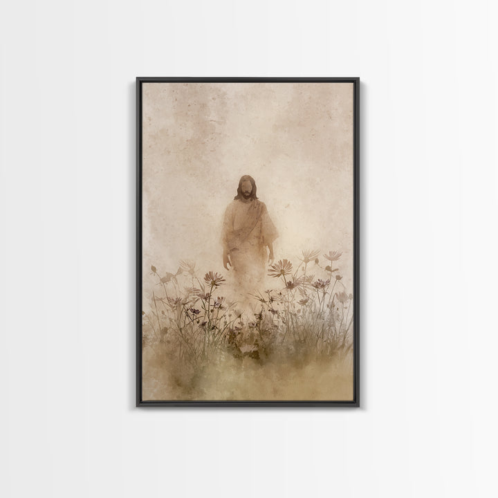 Wilderness Promise, Framed Canvas Print, Christian Wall Art, Jesus Canvas Art, Modern Christian Art, Christian Decor, Christian Art Print