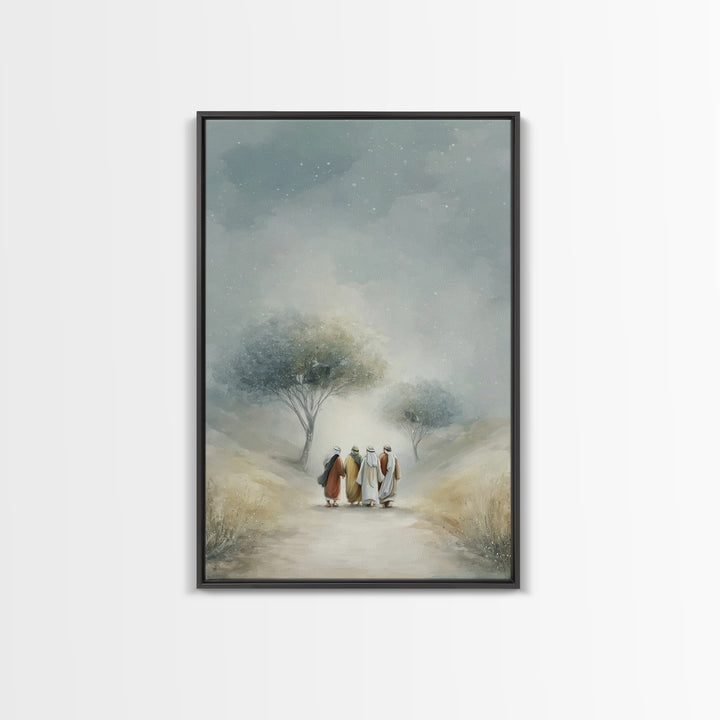 Guided By Light | Framed Canvas Print | Christian Wall Art | Christian Art Canvas | Christian Painting | Christian Gift | Modern Christian