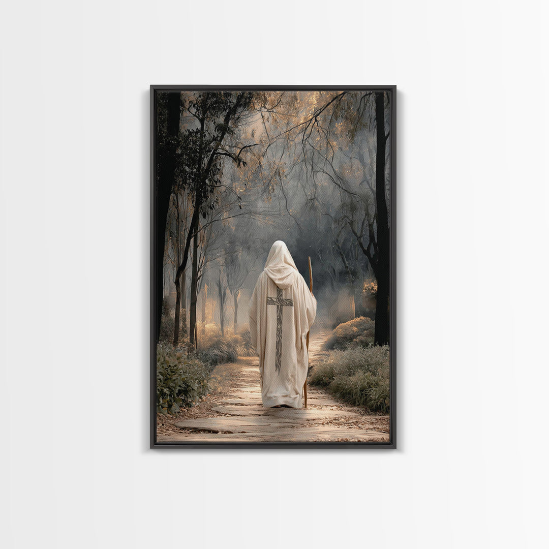 Shepherd’s Walk – Framed Canvas Print – Christian Wall Art – Christian Art Canvas – Christian Painting – Christian Decor