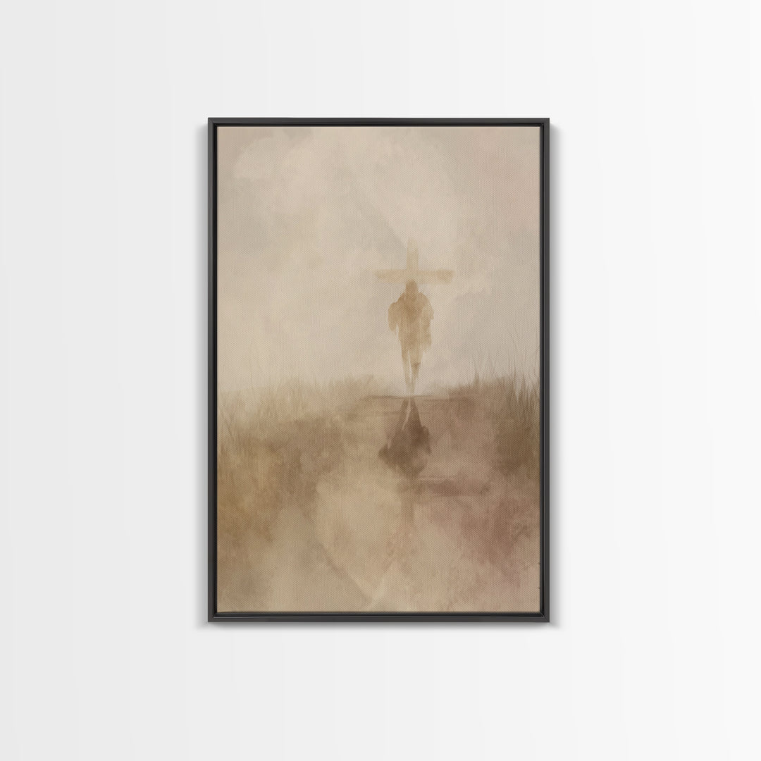 Burden Of Love – Framed Canvas Print – Christian Wall Art – Christian Art Canvas – Christian Painting – Christian Art Print