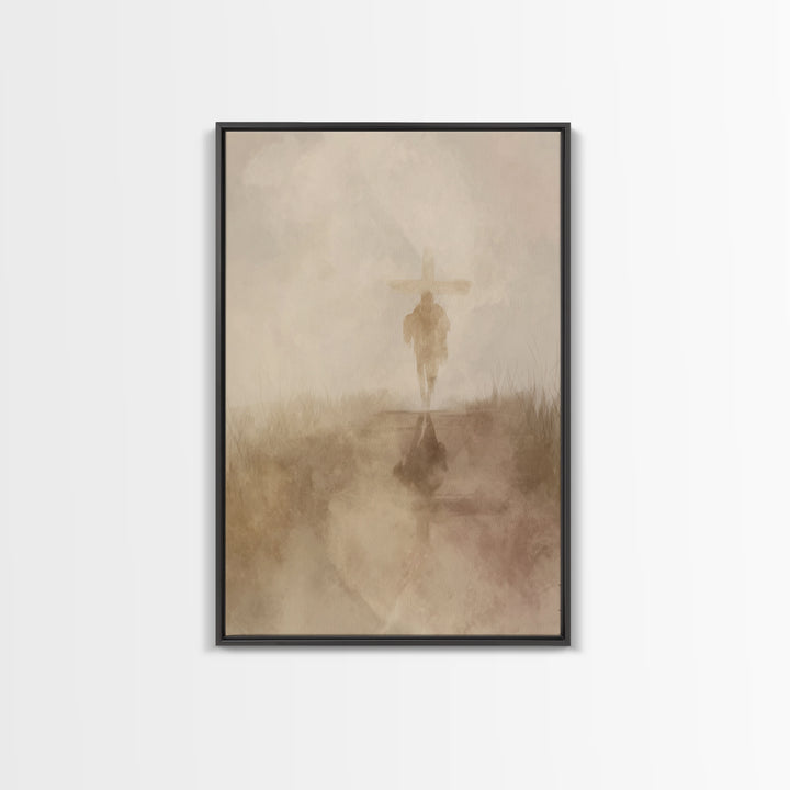 Burden Of Love – Framed Canvas Print – Christian Wall Art – Christian Art Canvas – Christian Painting – Christian Art Print