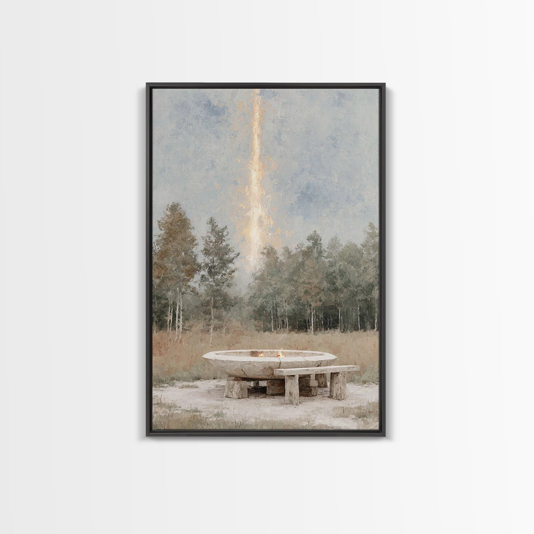 Forest Altar Light – Framed Canvas Print – Christian Art Canvas – Christian Wall Art – Christian Art Print – Christmas Art