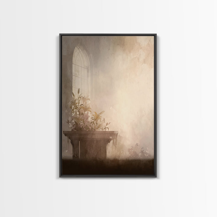 Quiet Chapel Grace – Framed Canvas Print – Christian Art Canvas – Christian Wall Art – Vintage Christian Art – Christian Painting – Christi