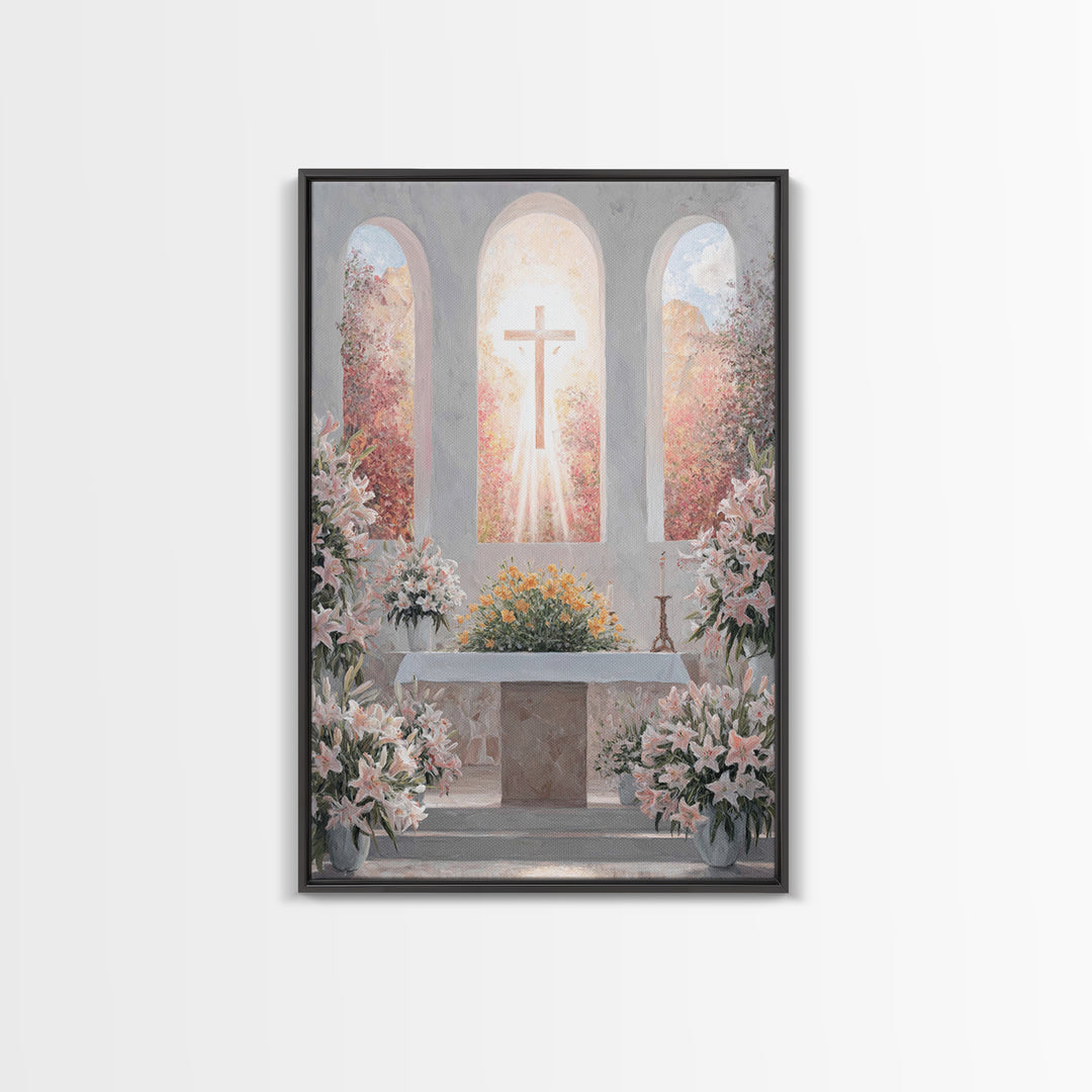Stillness Of Light – Framed Canvas Print – Christian Wall Art – Christian Art Canvas – Subtle Christian Art – Christian Christmas Art – Chr