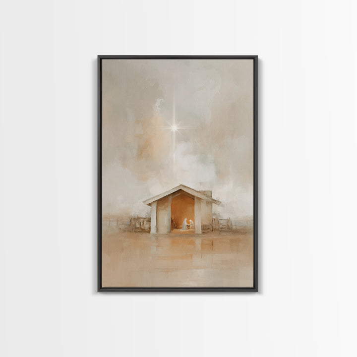 Star of Peace – Framed Canvas Print – Christian Wall Art – Christmas Art Prints – Jesus Christmas Art – Christian Art Canvas – Christian Gi