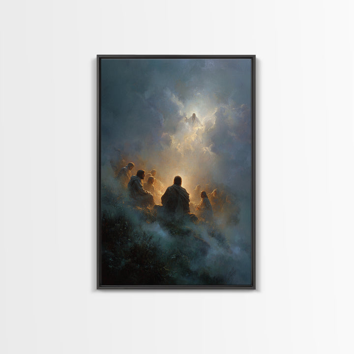 Divine Gathering | Framed Canvas Print | Jesus Painting | Christian Wall Art | Christian Art Print | Large Christian Painting | Christian G