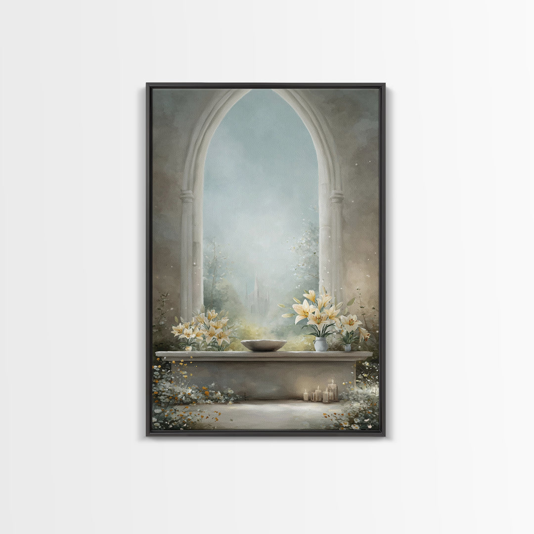 Easter Blooming Hope – Framed Canvas Print – Christian Wall Art – Christian Art Canvas – Christian Decor – Christian Painting – Christian G
