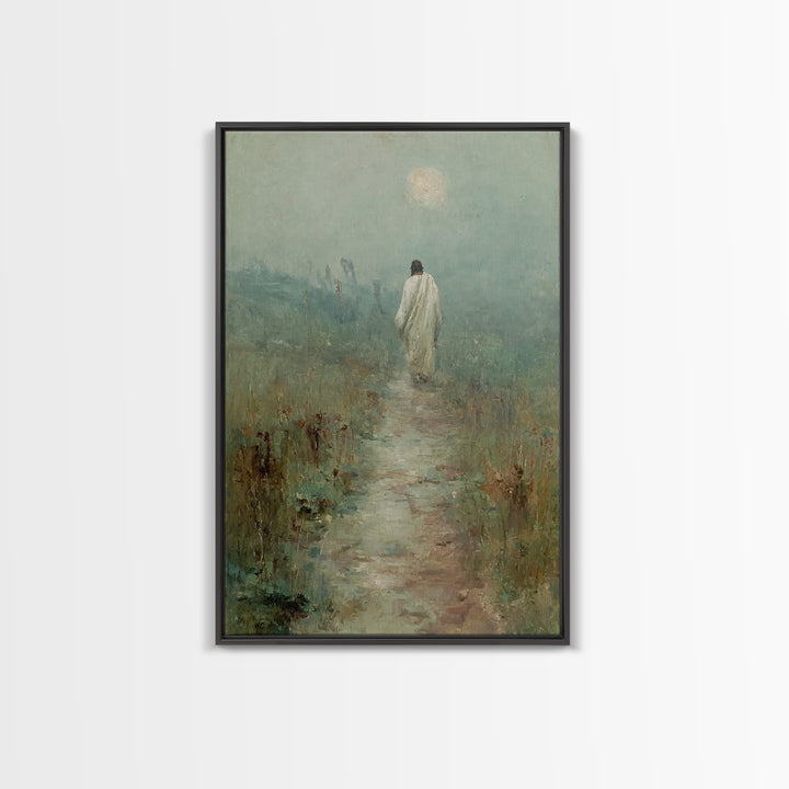Silent Journey – Framed Canvas Print – Christian Wall Art – Christian Art Canvas – Jesus Painting – Vintage Christian Art – Christian Gift
