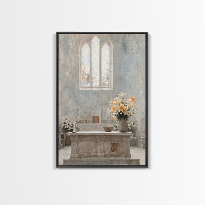 Holy Garden Peace – Framed Canvas Print – Christian Wall Art – Christian Art Canvas – Christian Decor – Christian Christmas Art – Christmas
