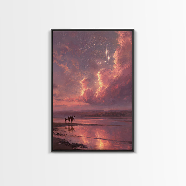 Star of Dawn | Framed Canvas Print | Christian Christmas Art | Christian Art Canvas | Christmas Wall Art | Christian Gift Ideas | Moody Chr