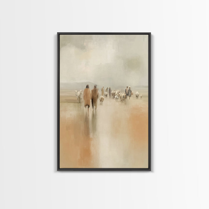 Pasture Companions, Framed Canvas Print, Christian Art Canvas, Christian Wall Art, Christian Paintings, Subtle Christian Art, Christian Chr