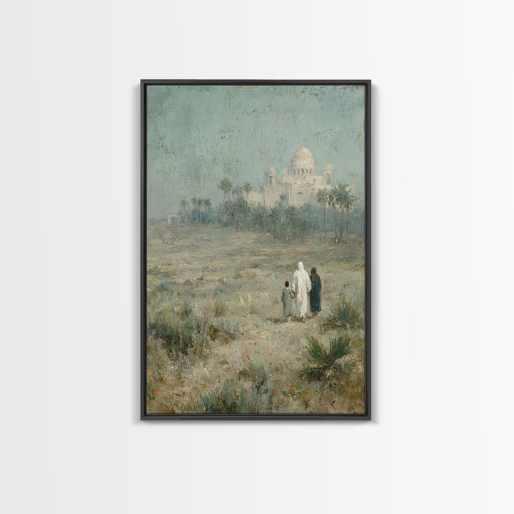 Desert Star Journey – Framed Canvas Print – Christian Wall Art – Christian Art Canvas – Christian Christmas Art – Christmas Art – Jesus Pai