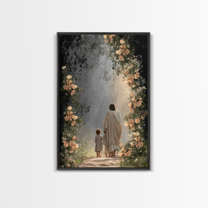 Path Of Hope – Framed Canvas Print – Christian Art – Jesus Painting – Christian Art Canvas – Christian Wall Art – Large Christian Painting