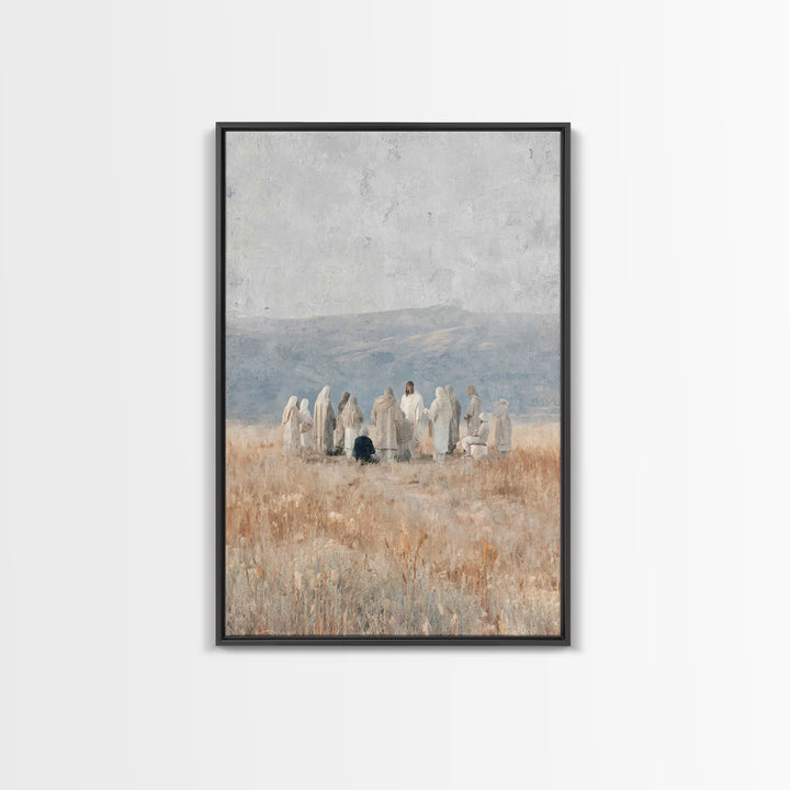 Gathering In Grace – Framed Canvas Print – Christian Wall Art – Christian Art Canvas – Jesus Painting – Christian Art – Christian Decor