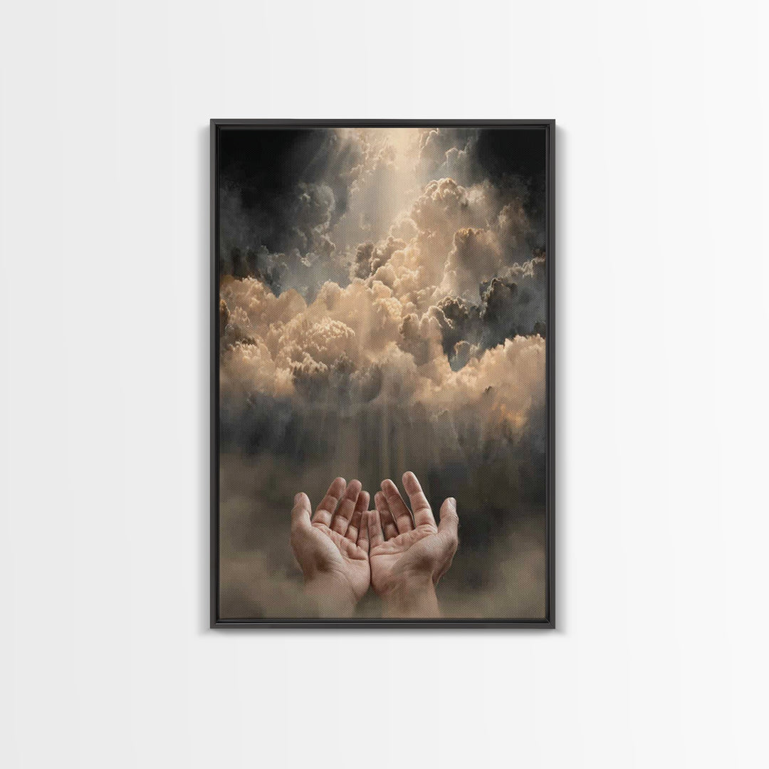 Glory Unveiled | Framed Canvas Print | Christian Wall Art | Christian Art Canvas | Moody Christian Art | Christian Gift Ideas | Modern Chri