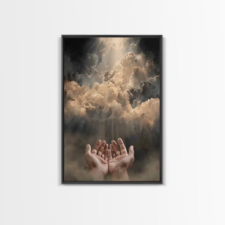 Glory Unveiled | Framed Canvas Print | Christian Wall Art | Christian Art Canvas | Moody Christian Art | Christian Gift Ideas | Modern Chri