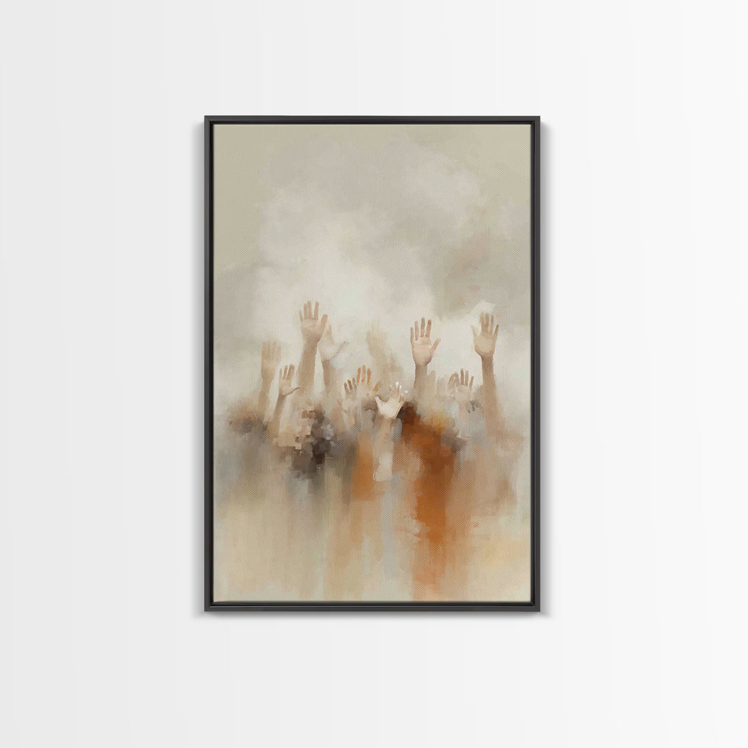 Clouds Of Praise – Framed Canvas Print – Christian Wall Art – Christian Art Canvas – Christian Gift – Modern Christian Art – Large Christia