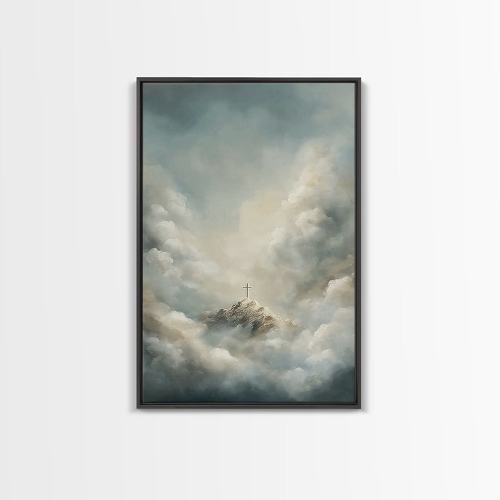 Sacred Silence – Framed Canvas Print – Christian Wall Art – Minimalist Christian Art – Subtle Christian Art – Christian Art Prints – Christ