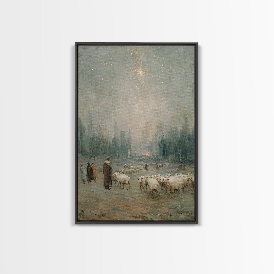Valley Of Stillness – Framed Canvas Print – Christian Wall Art – Abstract Christian Art – Christian Art Print – Framed Christian Art – Chri