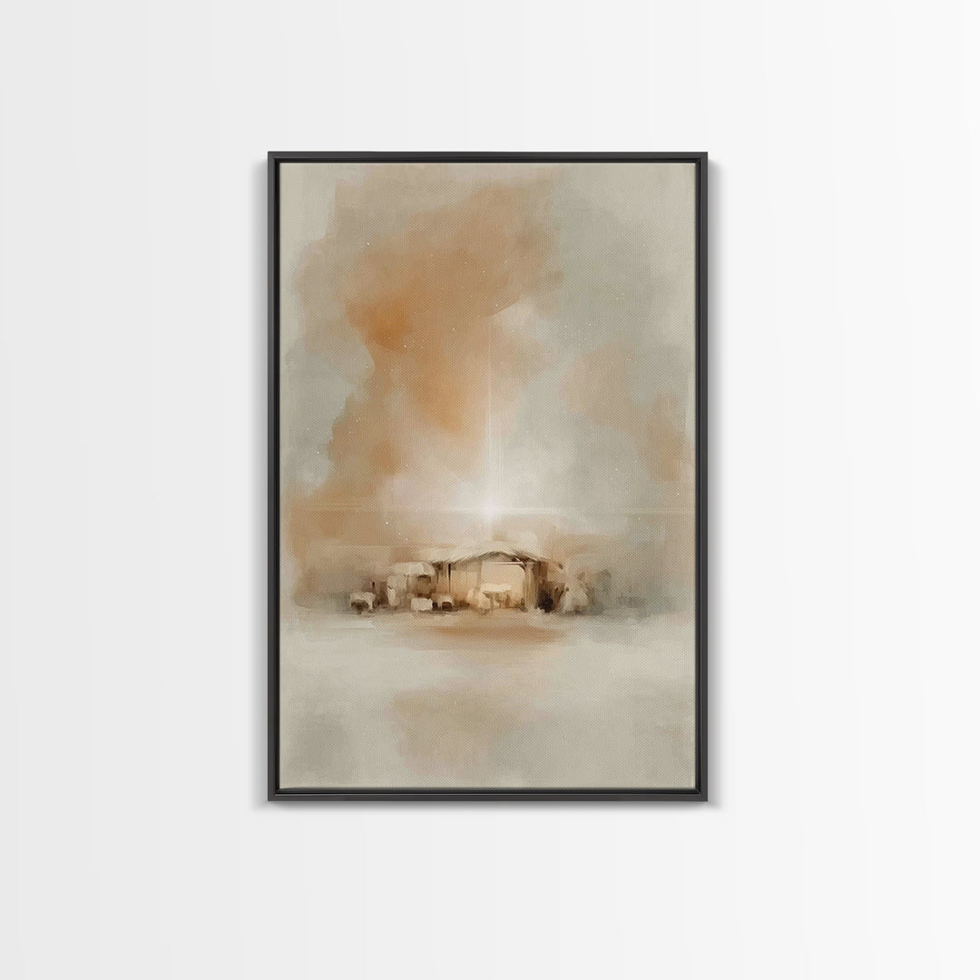 Bethlehem Wonder Sky – Framed Canvas Print – Christian Wall Art – Christmas Art – Christian Art Canvas – Christian Decor – Jesus Art