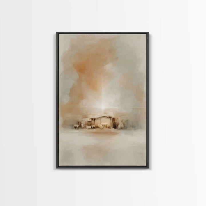 Bethlehem Wonder Sky – Framed Canvas Print – Christian Wall Art – Christmas Art – Christian Art Canvas – Christian Decor – Jesus Art