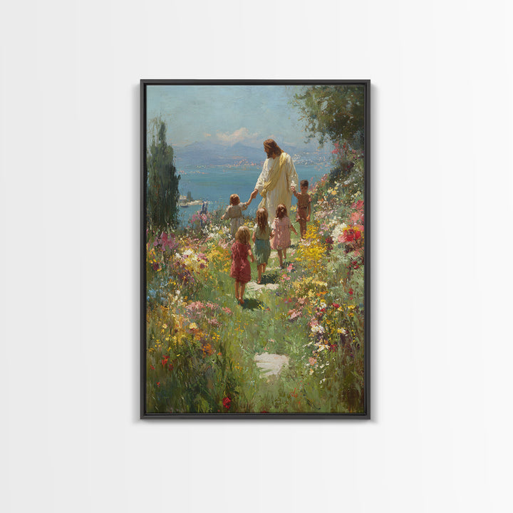 Summer Of Grace – Framed Canvas Print – Christian Art Canvas – Christian Art – Christian Wall Art – Jesus Painting – Christian Decor