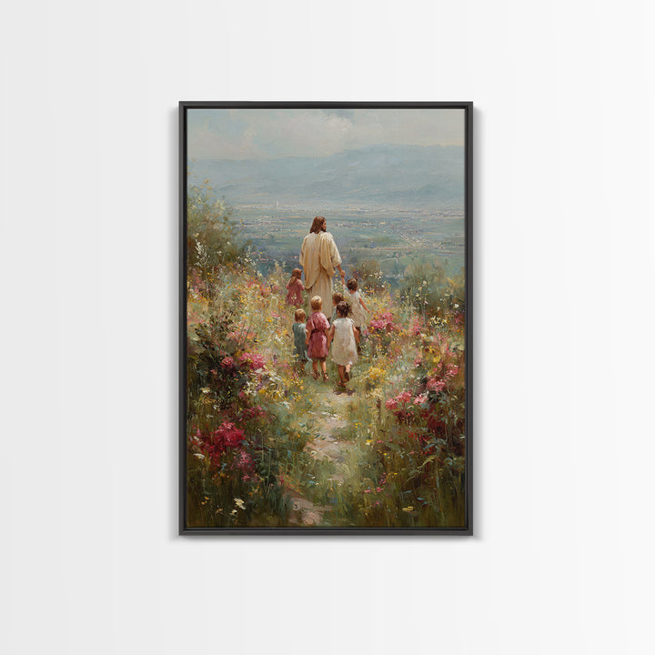 Morning In Faith – Framed Canvas Print – Jesus Painting – Christian Art Canvas – Christian Wall Art – Christian Decor – Christian Art