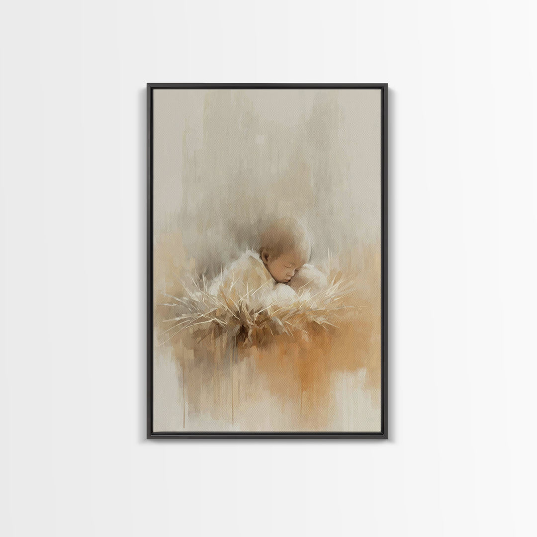 Pastoral Shepherd Calm | Framed Canvas Print | Christian Art Canvas | Christian Wall Art | Jesus Painting | Christian Christmas Art | Chris