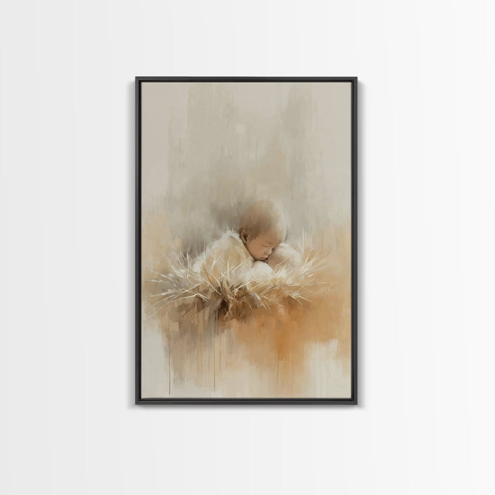 Pastoral Shepherd Calm | Framed Canvas Print | Christian Art Canvas | Christian Wall Art | Jesus Painting | Christian Christmas Art | Chris