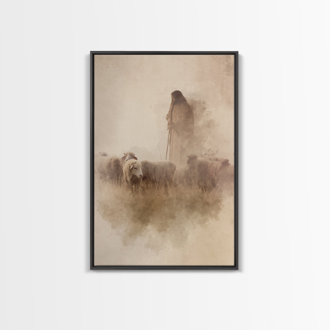 Dust Of Mercy, Framed Canvas Print, Christian Wall Art, Christian Art Print, Jesus Painting Canvas, Subtle Christian Art, Christian Christm
