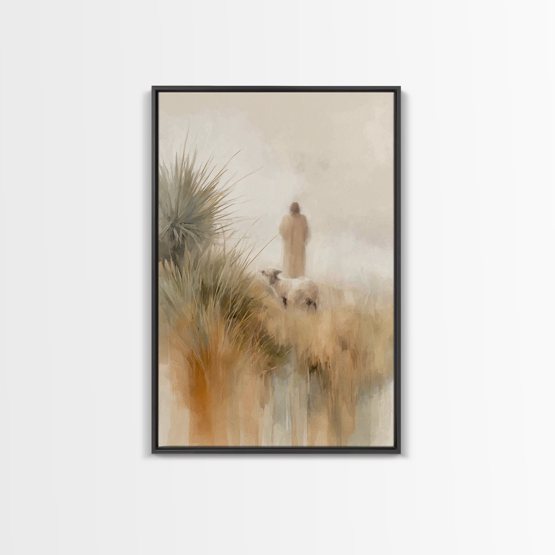 Horizons Of Mercy, Framed Canvas Print, Christian Wall Art, Modern Christian Art, Christian Art Canvas, Jesus Painting, Christian Decor