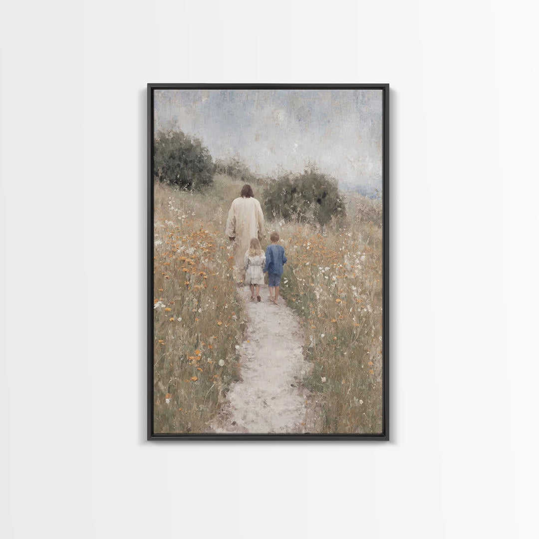 Garden Of Promise – Framed Canvas Print – Christian Wall Art – Christian Art Canvas – Jesus Painting – Modern Christian Art – Christian Gif
