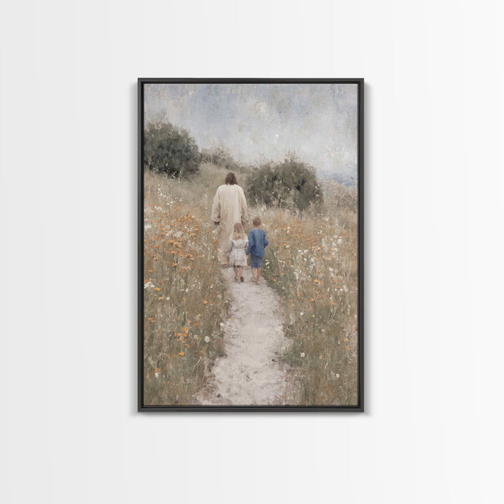 Garden Of Promise – Framed Canvas Print – Christian Wall Art – Christian Art Canvas – Jesus Painting – Modern Christian Art – Christian Gif