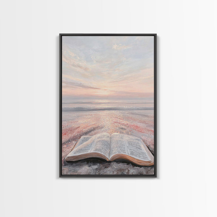 Sunrise Scripture – Framed Canvas Print – Christian Wall Art – Christian Art Canvas – Christian Art Print – Modern Christian Art – Christia