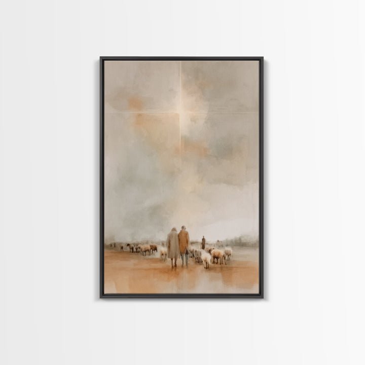 Star Of Hope | Framed Canvas Print | Christian Art Canvas | Christmas Wall Art | Modern Christian Art | Christian Christmas Art