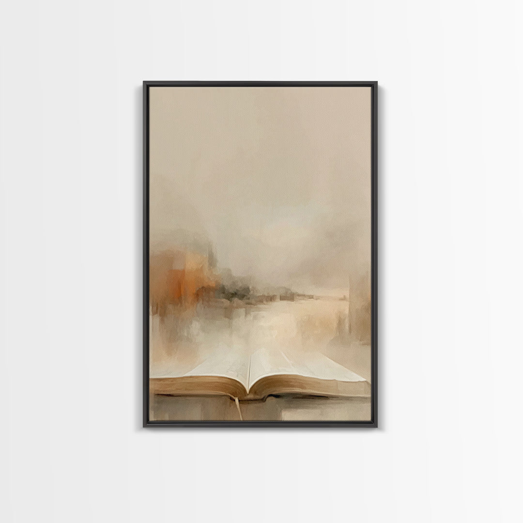 Bible Of Peace – Framed Canvas Print – Christian Wall Art – Christian Art Canvas – Christian Art Painting – Minimalist Christian Art – Chri