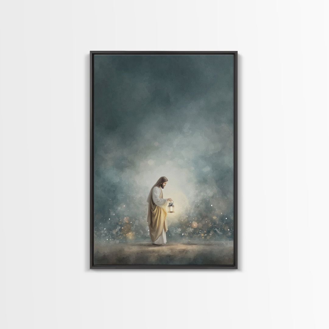 Light Of Mercy – Framed Canvas Print – Christian Wall Art – Jesus Painting – Christian Art Canvas – Modern Christian Art – Christian Christ