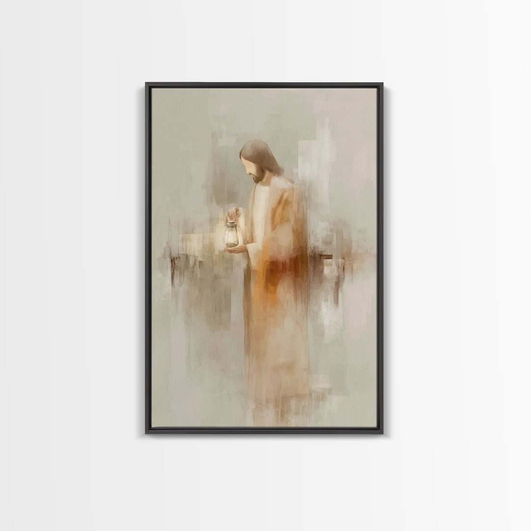 Radiant Mercy – Framed Canvas Print – Christian Wall Art – Jesus Painting – Christian Art Canvas – Modern Christian Art – Christian Christm