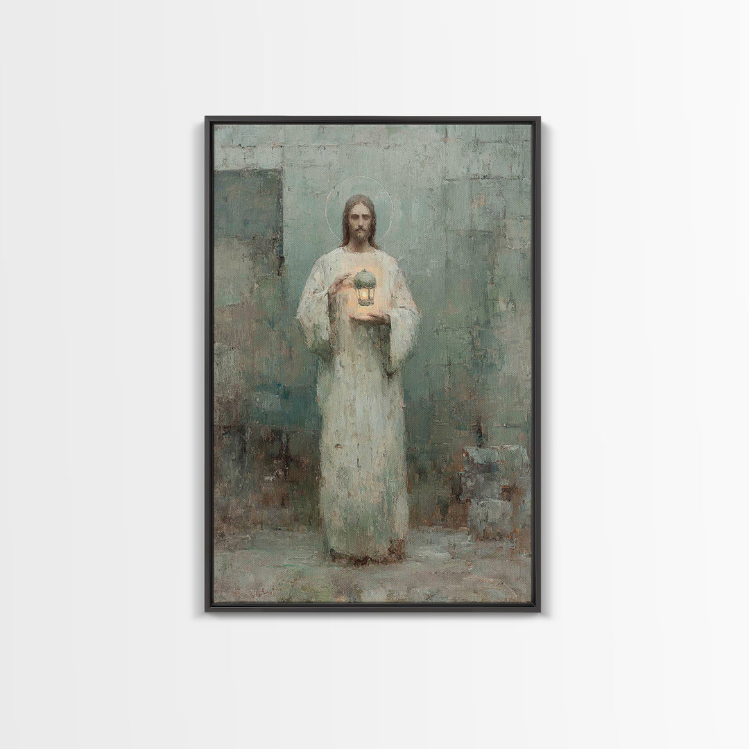 Holy Illumination – Framed Canvas Print – Christian Wall Art – Christian Art Canvas – Jesus Painting – Vintage Christian Art – Christian Ar