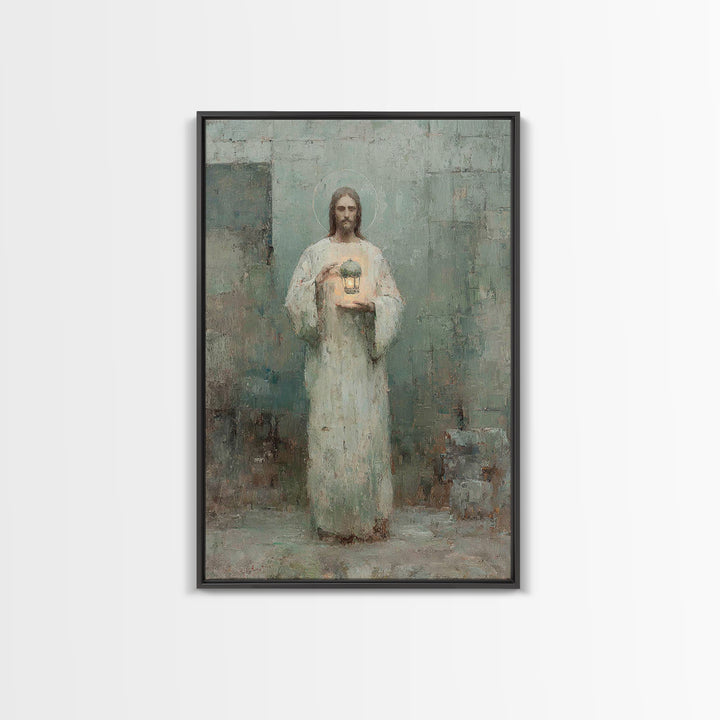 Holy Illumination – Framed Canvas Print – Christian Wall Art – Christian Art Canvas – Jesus Painting – Vintage Christian Art – Christian Ar