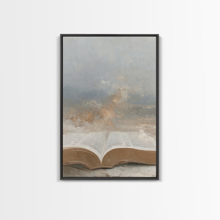 Light Of Scripture – Framed Canvas Print – Christian Wall Art – Christian Art Canvas – Jesus Painting – Christian Decor – Christmas Art