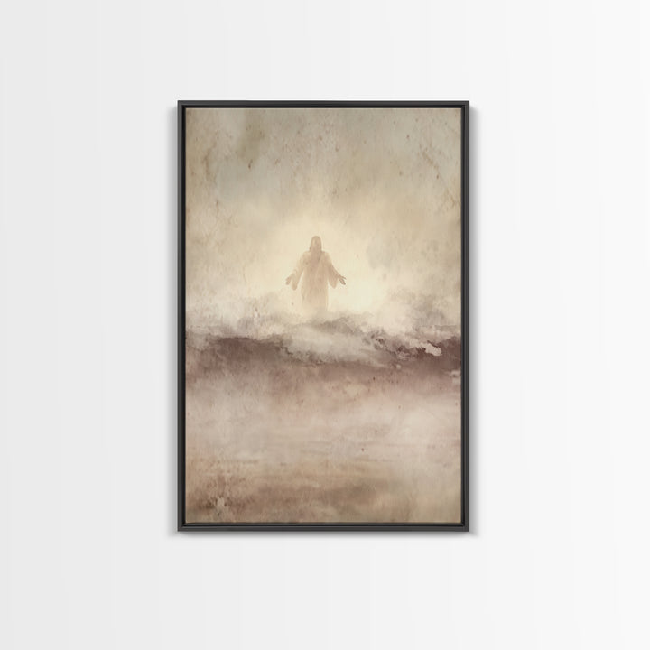 Eternal Presence – Framed Canvas Print – Christian Wall Art – Christian Art Canvas – Jesus Painting – Minimalist Christian Art – Christian