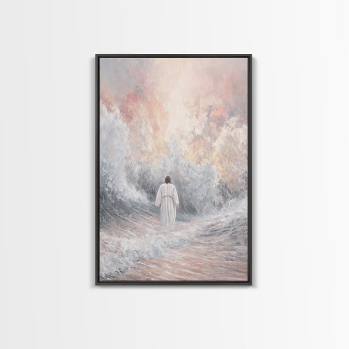 Light Of The Deep – Framed Canvas Print – Christian Art Painting – Jesus Wall Art – Christian Christmas Decorations – Abstract Christian Ar