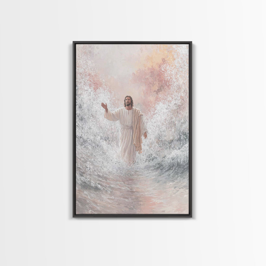 Radiant Promise | Framed Canvas Print | Christian Art Print | Jesus Canvas Art | Christian Paintings | Christian Christmas Decorations | Un