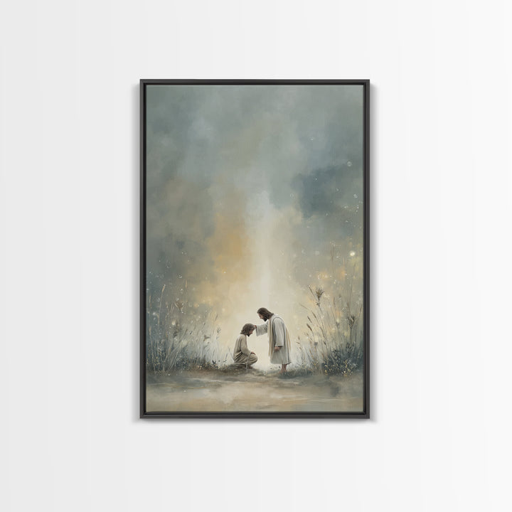 Light of Renewal – Framed Canvas Print – Christian Wall Art – Jesus Art Canvas – Christian Painting – Subtle Christian Art – Christian Home
