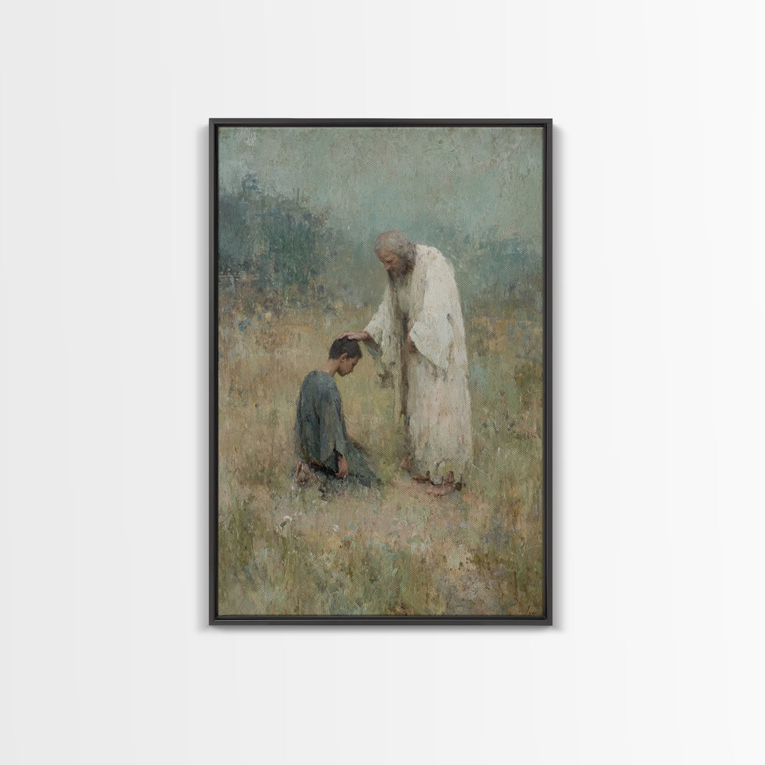 Field of Mercy – Framed Canvas Print – Christian Art Canvas – Christian Gift Ideas – Jesus Painting – Christian Wall Art – Christian Decor